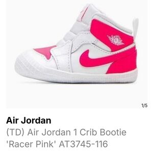 Air Jordan 1 Crib Bootie 'Racer Pink'